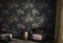 Liberty Interiors Wallpaper|Furnishing Fabrics^Floating Palace in Twill Grey