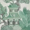 Liberty Interiors Wallpaper|Wallpaper^Floating Palace Linen Wallpaper in Jade