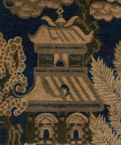 Liberty Interiors Furnishing Fabrics^Floating Pavilion Downley Velvet in Kelp