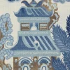 Liberty Interiors Furnishing Fabrics^Floating Pavilion Guro Linen in Lapis