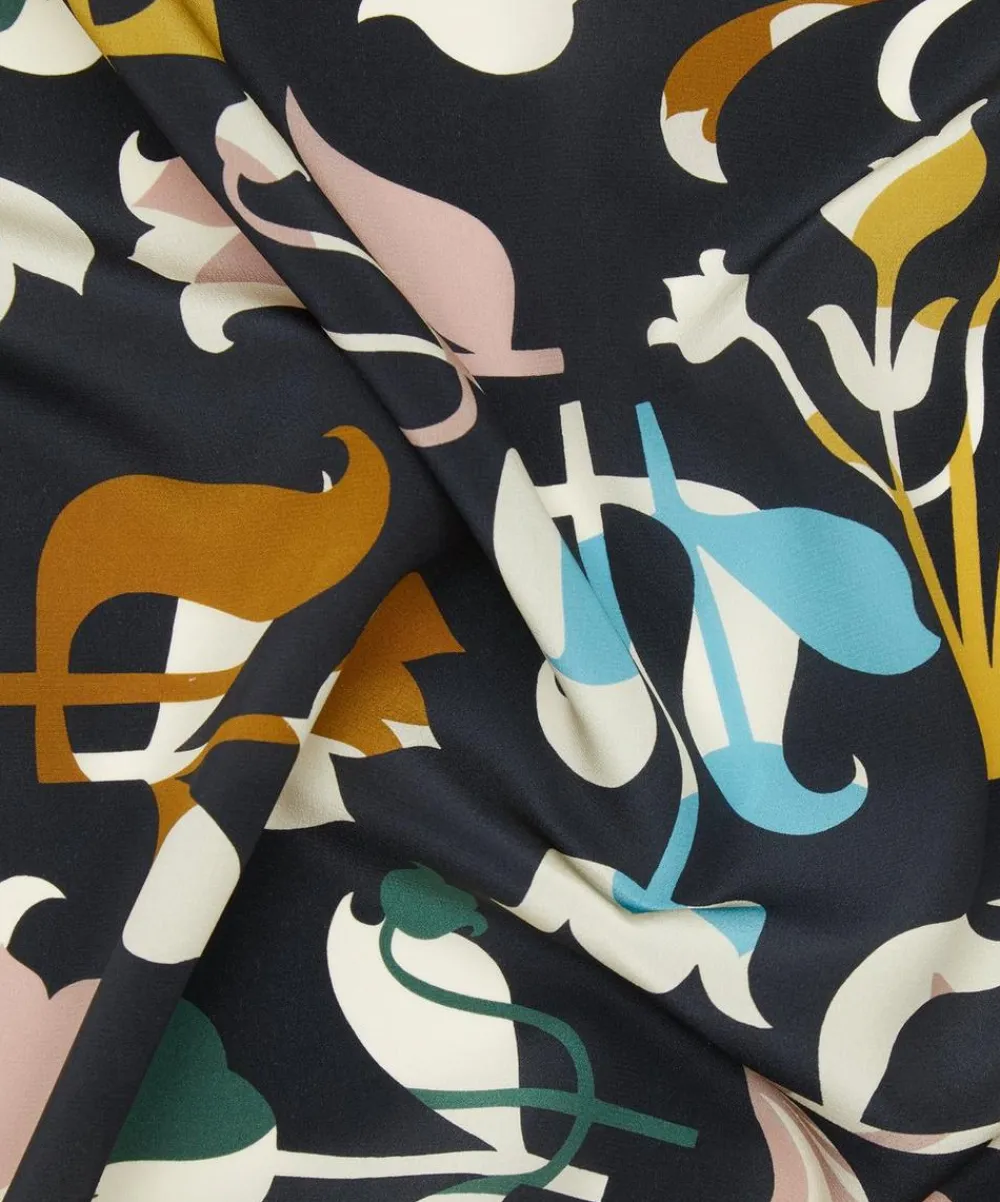 Liberty Fabrics Crepe De Chine^Floral Frieze Crepe de Chine