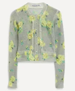 Acne Studios Knitwear^Floral Layered Mohair Cardigan