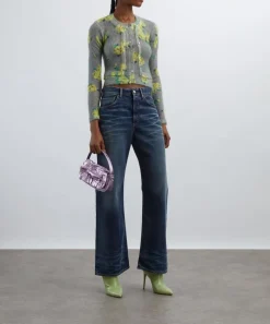 Acne Studios Knitwear^Floral Layered Mohair Cardigan