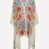 Liberty Scarves^Floral Muse 140x165 Silk Chiffon Cape