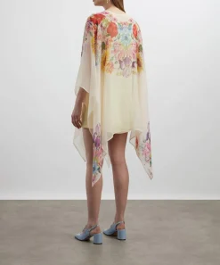 Liberty Scarves^Floral Muse 140x165 Silk Chiffon Cape