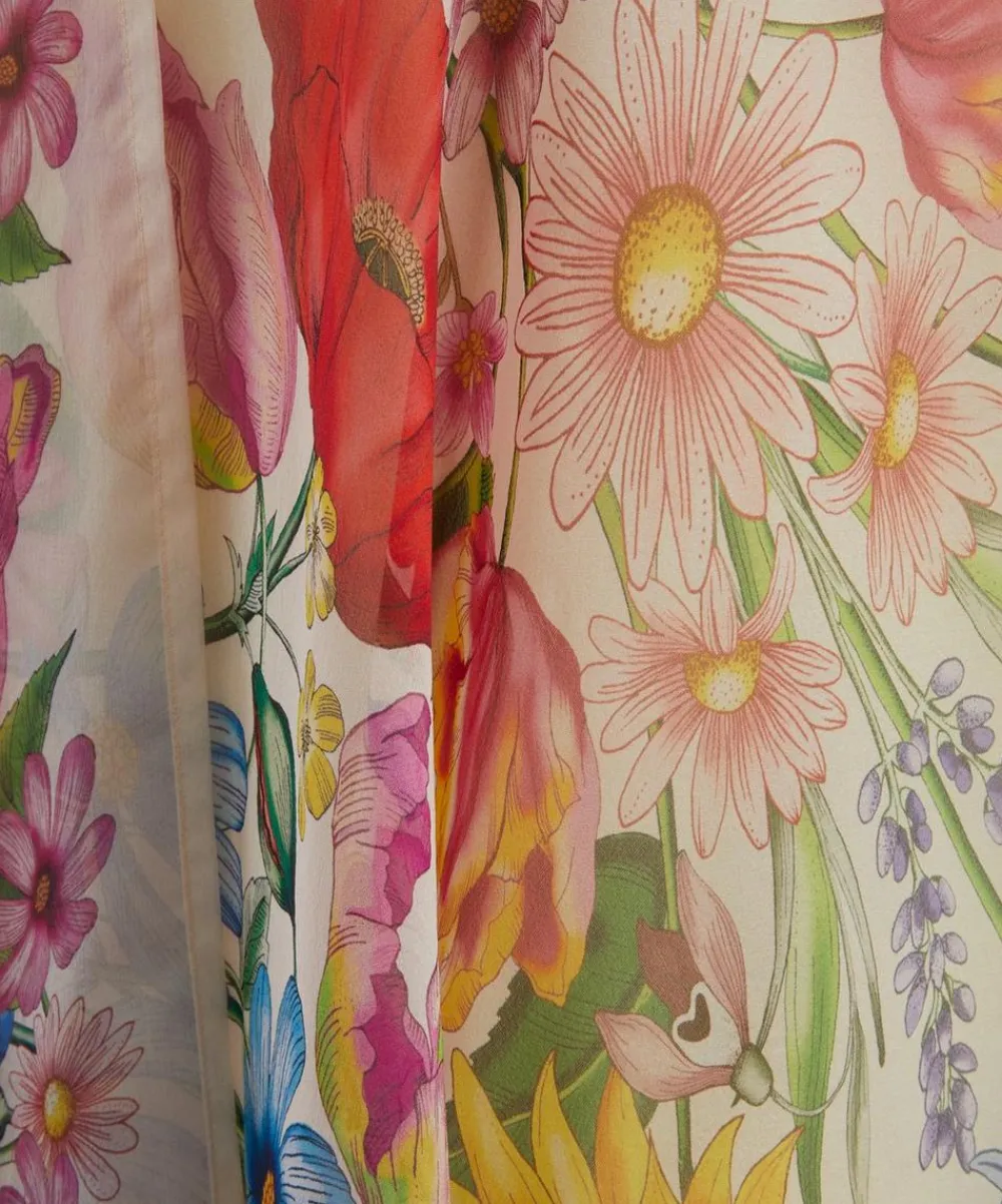 Liberty Scarves^Floral Muse 140x165 Silk Chiffon Cape