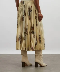 Etro Skirts^Floral Pleated Sable Midi Skirt