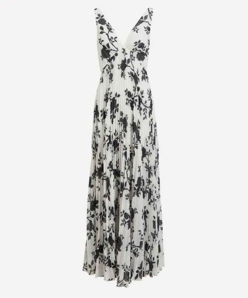 Self-Portrait Dresses^Floral Print Chiffon Maxi Dress