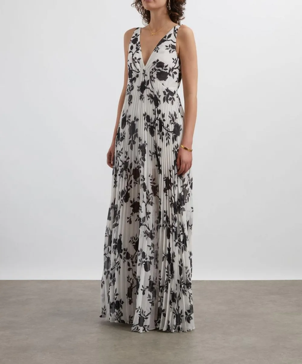Self-Portrait Dresses^Floral Print Chiffon Maxi Dress