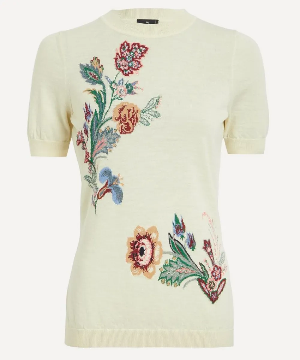 Etro Trousers & Shorts^Floral Wool-Blend Jacquard Top