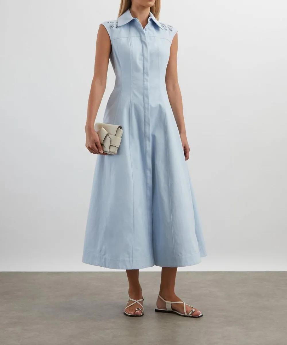 Clea Dresses^Franca Mist Blue Midi Dress