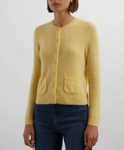 DÔEN Knitwear^Freya Lemon Chiffon Cashmere Cardigan
