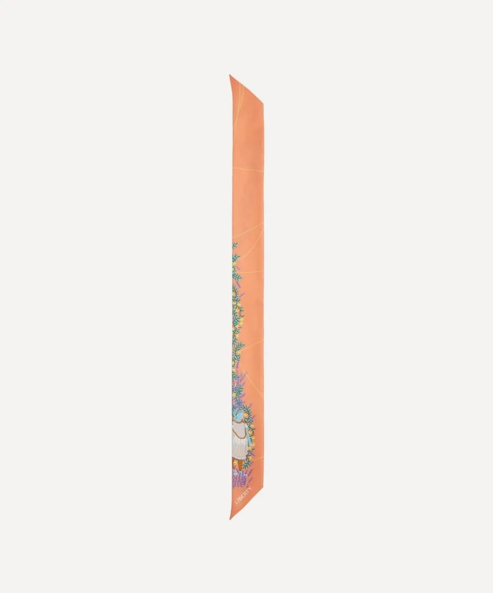 Liberty Scarves^Gemini 5X88 Ribbonette Silk Scarf