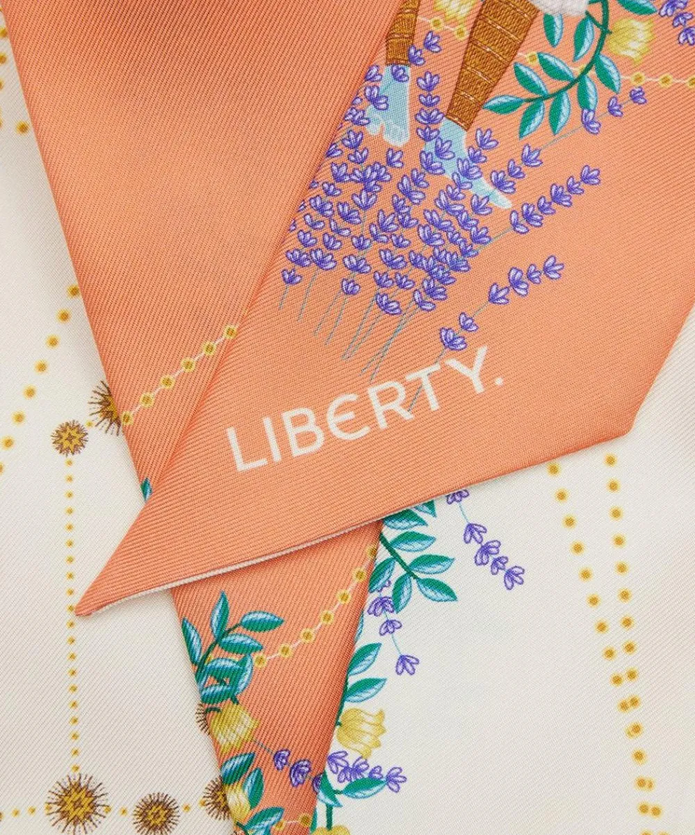 Liberty Scarves^Gemini 5X88 Ribbonette Silk Scarf