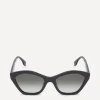 Fendi Sunglasses & Glasses^Geometric Cat-Eye Black Acetate Sunglasses