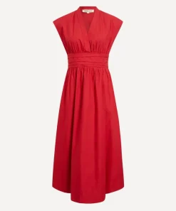 Mondo Corsini Dresses^Georgia Rossa Cotton Poplin Dress