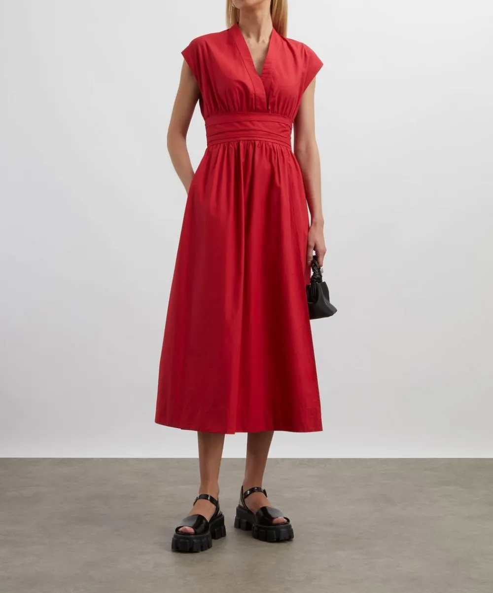 Mondo Corsini Dresses^Georgia Rossa Cotton Poplin Dress