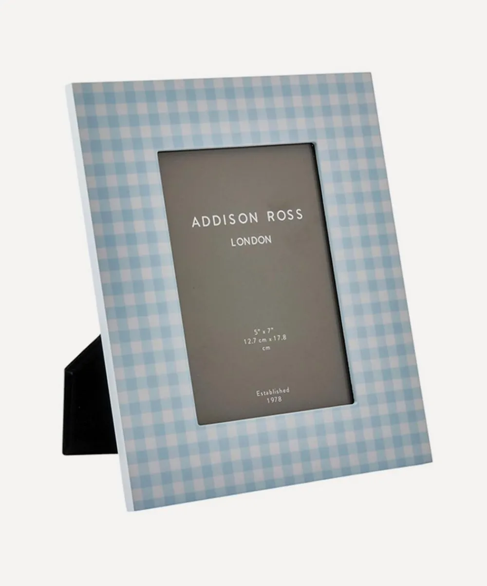Addison Ross Ornaments^Gingham Lacquer 5x7” Photo Frame