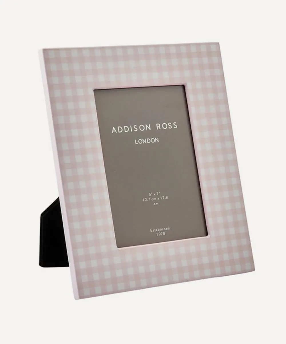 Addison Ross Ornaments^Gingham Lacquer 5x7” Photo Frame