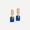 Astley Clarke Earrings^Gold Deco Lapis Huggie Drop Earrings