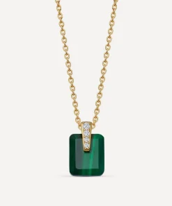 Astley Clarke Necklaces^Gold Deco Malachite Pendant Necklace