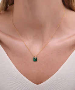 Astley Clarke Necklaces^Gold Deco Malachite Pendant Necklace