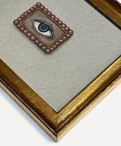 Patch NYC Wall Art|Living Room^Gold Frame Lover’s Eye with Coral Beads Art Print