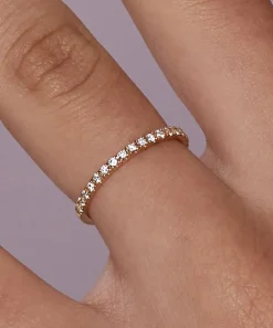 Dinny Hall Rings^Gold Micro Set Half Eternity Ring