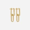 Monica Vinader Earrings^Gold Plated Vermeil Silver Alta Capture Charm Drop Earrings