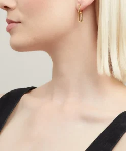 Monica Vinader Earrings^Gold Plated Vermeil Silver Alta Capture Charm Drop Earrings