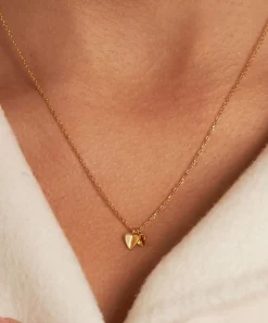 Dinny Hall Necklaces^Gold Plated Vermeil Silver Bijou Folded Heart Duo Pendant Necklace