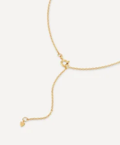 Dinny Hall Necklaces^Gold Plated Vermeil Silver Bijou Folded Heart Duo Pendant Necklace