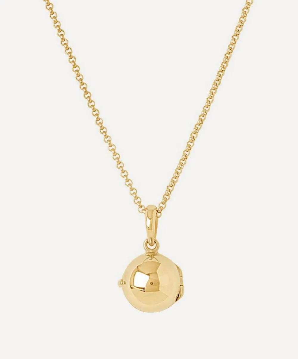 Dinny Hall Necklaces^Gold Plated Vermeil Silver My World Small Orb Locket Necklace