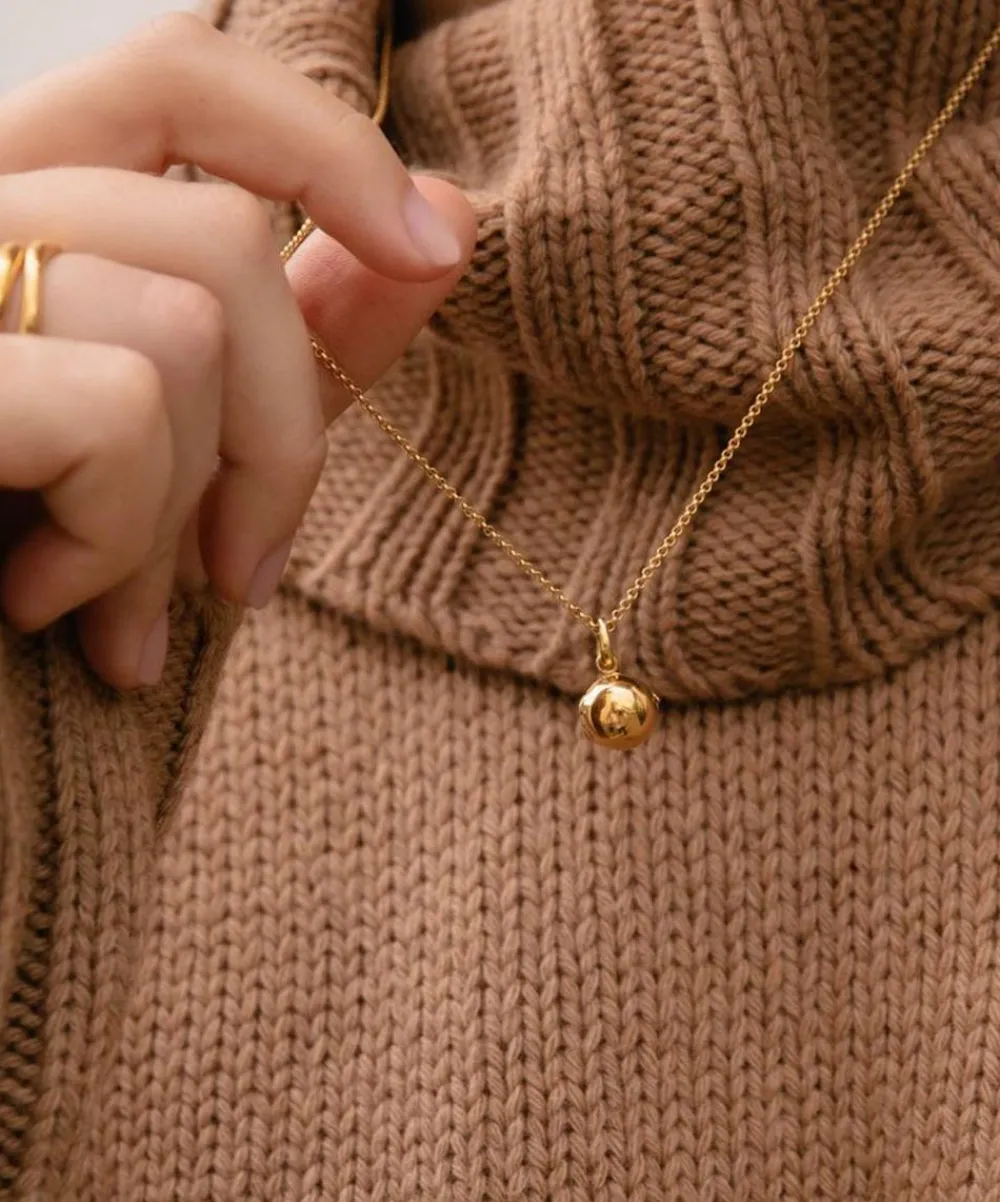 Dinny Hall Necklaces^Gold Plated Vermeil Silver My World Small Orb Locket Necklace