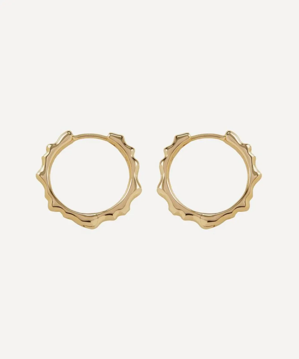 Monica Vinader Earrings^Gold Plated Vermeil Silver Siren Muse Small Hoop Earrings