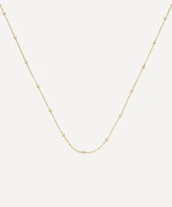 Monica Vinader Necklaces^Gold Plated Vermeil Silver Long Fine Beaded Chain Necklace