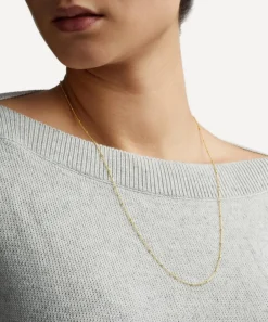 Monica Vinader Necklaces^Gold Plated Vermeil Silver Long Fine Beaded Chain Necklace