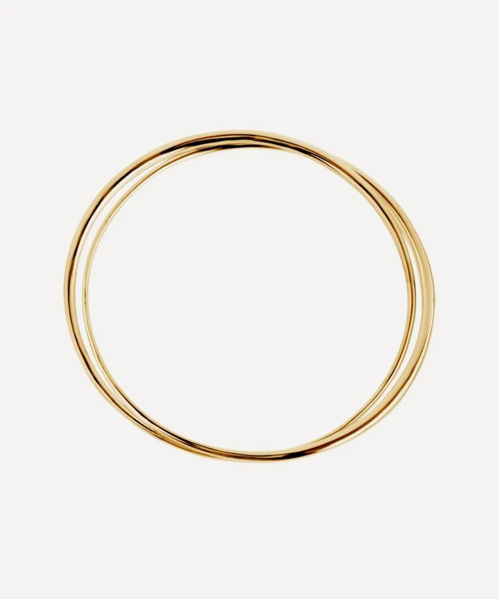 Dinny Hall Bracelets^Gold Plated Vermeil Silver Signature Double Bangle