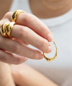 Monica Vinader Earrings^Gold Plated Vermeil Silver Deia Hoop Earrings