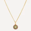 Dinny Hall Necklaces^Gold Plated Vermeil Silver Suffragette Pavé Gemstone Locket Necklace
