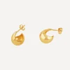 Dinny Hall Earrings^Gold Plated Vermeil Silver Small Scoop Hoop Earrings