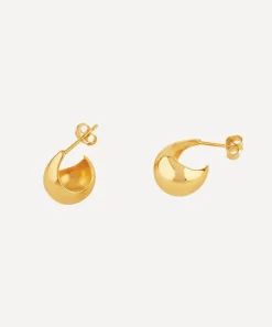 Dinny Hall Earrings^Gold Plated Vermeil Silver Small Scoop Hoop Earrings
