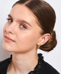 Dinny Hall Earrings^Gold Plated Vermeil Silver Small Scoop Hoop Earrings