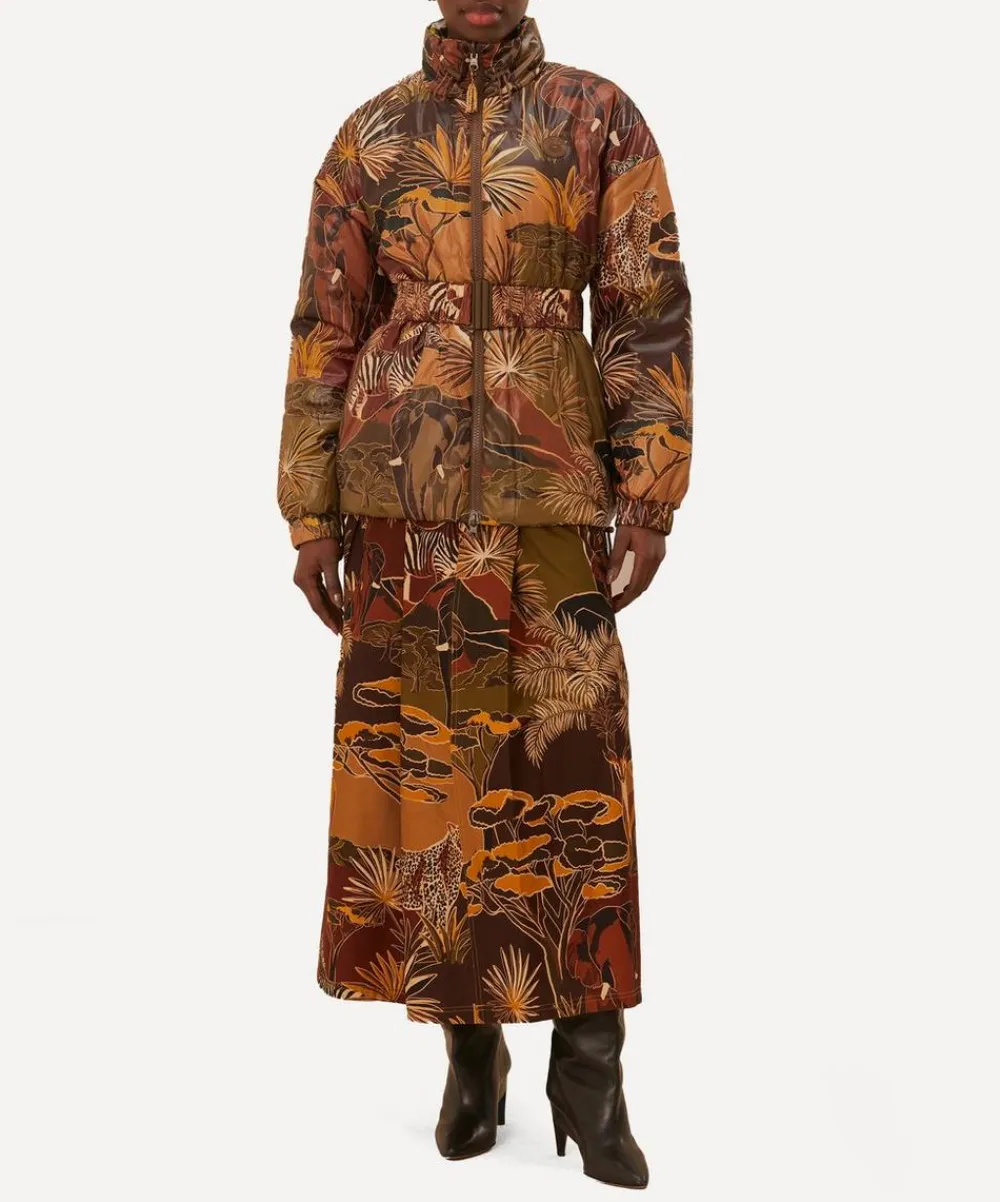 FARM Rio Coats & Jackets^Gold Savana Dream Reversible Maxi Puffer Jacket