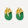 Lizzie Fortunato Earrings^Gold-Plated Brass Organic Hoop Earrings