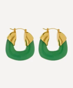 Lizzie Fortunato Earrings^Gold-Plated Brass Organic Hoop Earrings