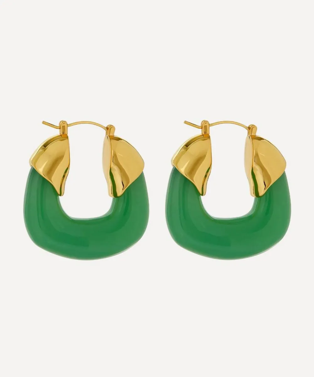 Lizzie Fortunato Earrings^Gold-Plated Brass Organic Hoop Earrings