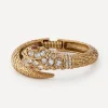 Kenneth Jay Lane Bracelets^Gold-Plated Crystal Snake Hinged Bracelet