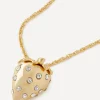 Kenneth Jay Lane Necklaces^Gold-Plated Crystal Strawberry Pendant Necklace