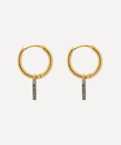 Kirstie Le Marque Earrings^Gold-Plated Diamond Heart Hoop Earrings